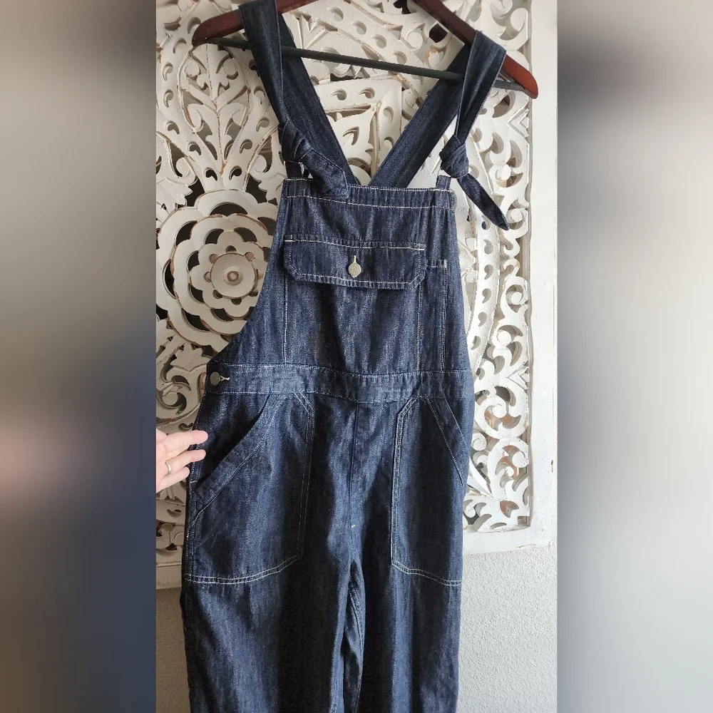 DENIMIST TIE STRAPS RELAXED OVERALLS RETAIL PRICE $465 SIZE XS NWOT - Picture 4 of 16